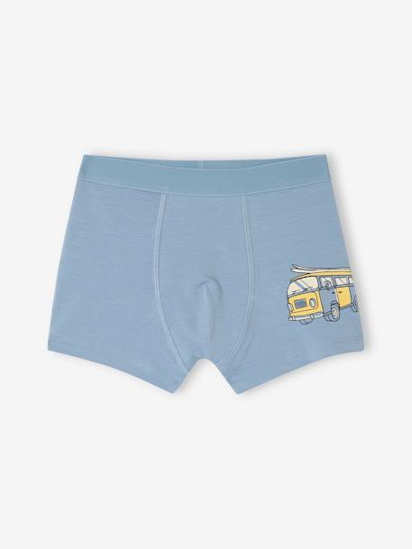 Set van 5 stretch boxershorts voor jongens hemelsblauw - vertbaudet enfant 
