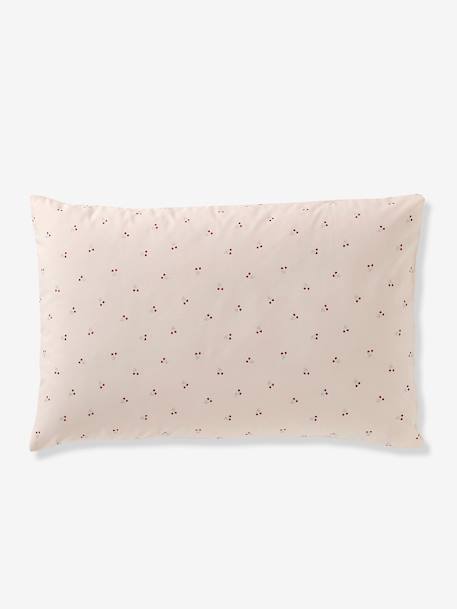 Parure housse de couette et taie d'oreiller bébé CHERRY beige imprimé - vertbaudet enfant 