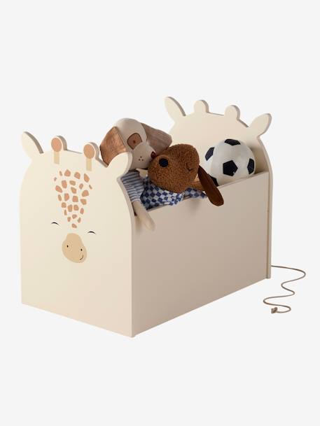 Coffre de rangement à roulettes Girafe beige - vertbaudet enfant 