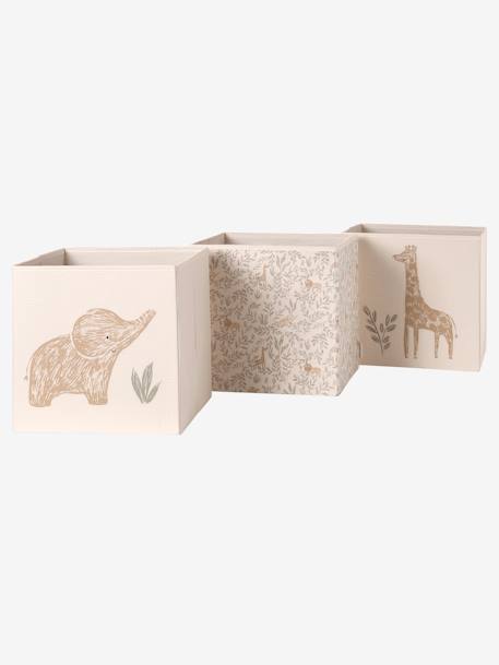 Lot de 3 bacs de rangement BABYLON beige - vertbaudet enfant 