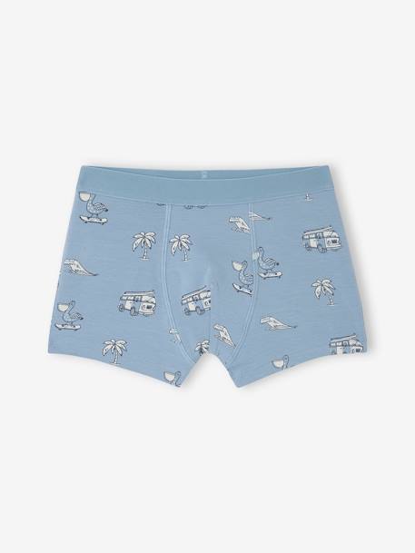 Lot de 5 boxers stretch garçon bleu ciel - vertbaudet enfant 