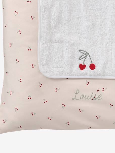 Matelas à langer personnalisable CHERRY beige imprimé - vertbaudet enfant 