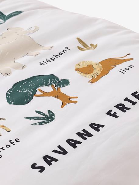 Set dekbedovertrek + kussensloop voor babybed SAVANA meerkleurig - vertbaudet enfant 