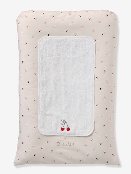Matelas à langer personnalisable CHERRY beige imprimé - vertbaudet enfant 