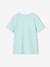 T-shirt Basics garçon imprimé devant blanc chiné+bleu+bleu pétrole+turquoise - vertbaudet enfant 