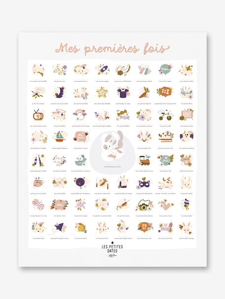Affiche Mes premières fois - Lapin - beige - vertbaudet enfant 
