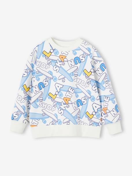 Sweat imprimé Skate blanc imprimé - vertbaudet enfant 