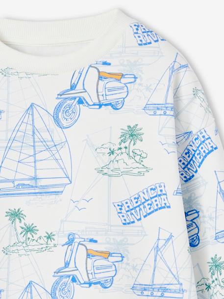 Jongenssweater met potlood ecru+pecannoot - vertbaudet enfant 