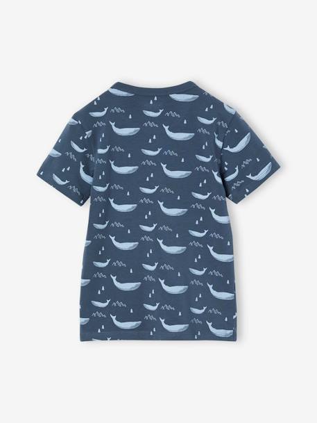 Lot de 3 t-shirts 'Baleine' garçon manches courtes bleu océan - vertbaudet enfant 