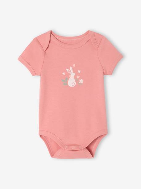 Set van 5 babyrompers met korte mouwen veel wit - vertbaudet enfant 