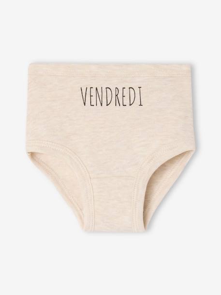 Lot de 5 culottes semainier bébé lot blanc - vertbaudet enfant 