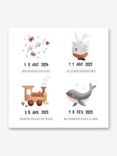 Poster Mijn eerste keren - Atelier Oranger LES PETITES DATES wit - vertbaudet enfant 