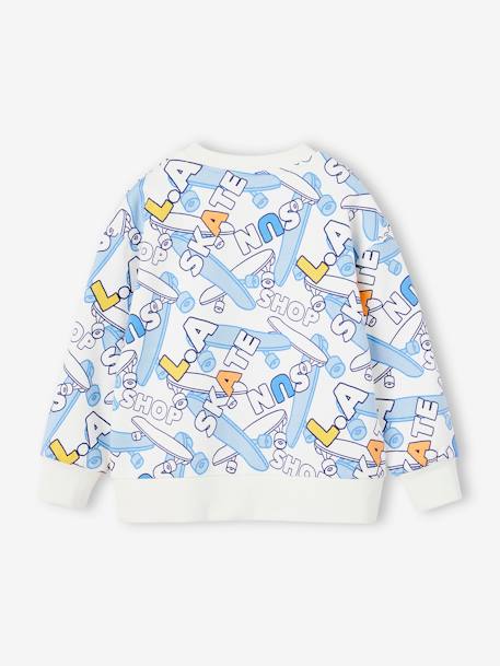 Sweat imprimé Skate blanc imprimé - vertbaudet enfant 
