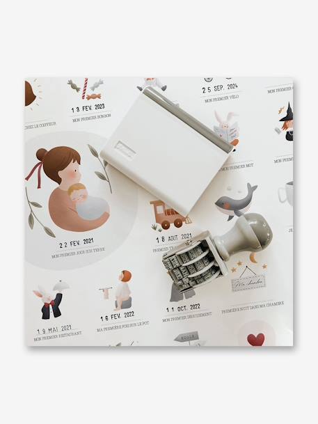 Poster Mijn eerste keren - Atelier Oranger LES PETITES DATES wit - vertbaudet enfant 