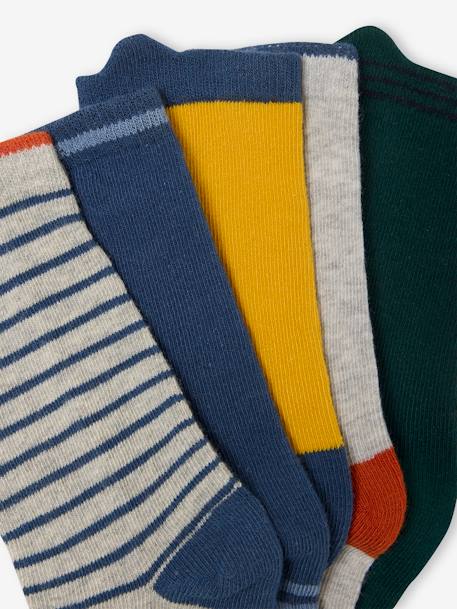 Lot de 5 paires de chaussettes 'monstres' garçon marine - vertbaudet enfant 