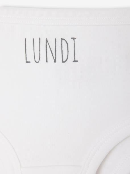 Lot de 5 culottes semainier bébé lot blanc - vertbaudet enfant 
