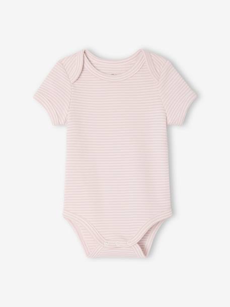 Set van 5 babyrompers met korte mouwen veel wit - vertbaudet enfant 