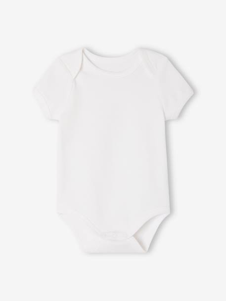 Set van 5 babyrompers met korte mouwen veel wit - vertbaudet enfant 