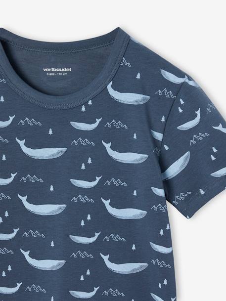 Lot de 3 t-shirts 'Baleine' garçon manches courtes bleu océan - vertbaudet enfant 