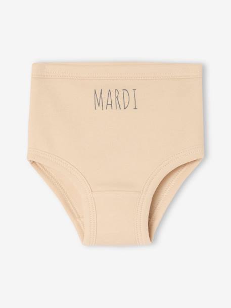 Lot de 5 culottes semainier bébé lot blanc - vertbaudet enfant 