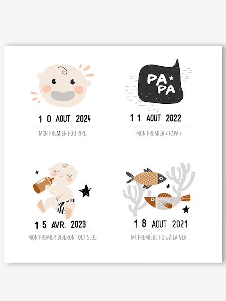 Affiche Mes premières fois - Peau Claire blanc - vertbaudet enfant 