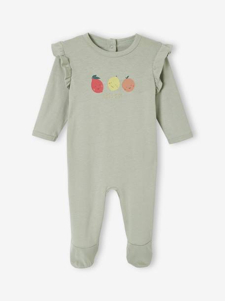 Set van 2 slaappakjes appels saliegroen - vertbaudet enfant 