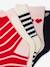 Lot de 5 paires de mi-chaussettes coeurs fille rouge - vertbaudet enfant 