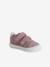 Leren babysneakers met klittenband marineblauw+roze (poederkleur)+wit - vertbaudet enfant 