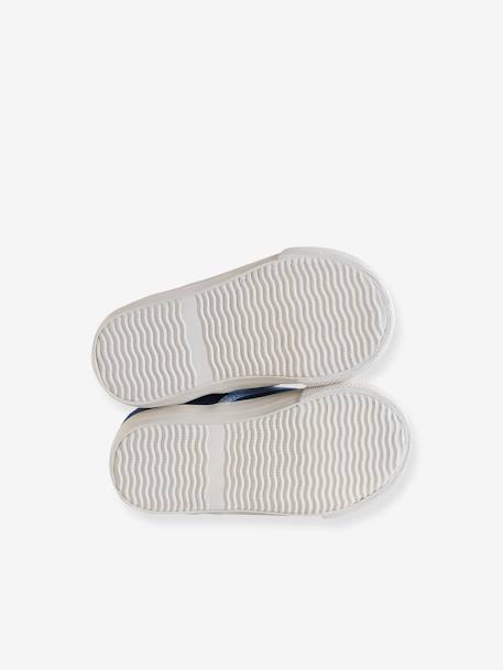 Elastische stoffen babysneakers chambrayblauw+jeansblauw - vertbaudet enfant 