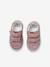 Baskets scratchées en cuir bébé blanc+marine+rose poudré - vertbaudet enfant 
