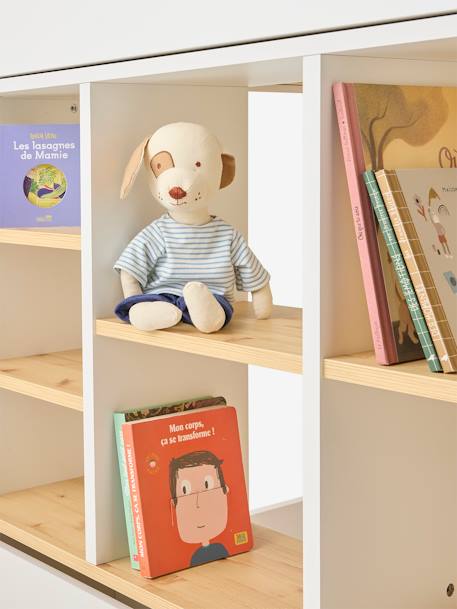 Hoogslaper voor kinderen met opbergruimte Playful groen+rozen+wit - vertbaudet enfant 