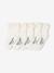 Lot de 5 paires de mi-chaussettes dentelle bébé argile+blush+écru - vertbaudet enfant 