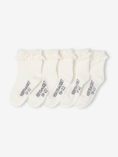 -Set van 5 paar halfhoge sokken meisjes (baby)