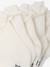 Lot de 5 paires de mi-chaussettes dentelle bébé argile+blush+écru - vertbaudet enfant 