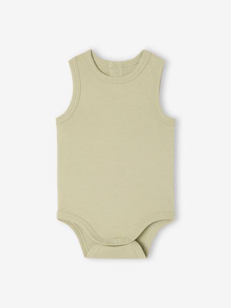 Set van 5 rompertjes zonder mouwen saliegroen - vertbaudet enfant 