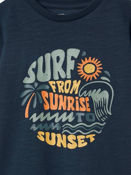 T-shirt motifs graphiques garçon bleu nuit+écru - vertbaudet enfant 