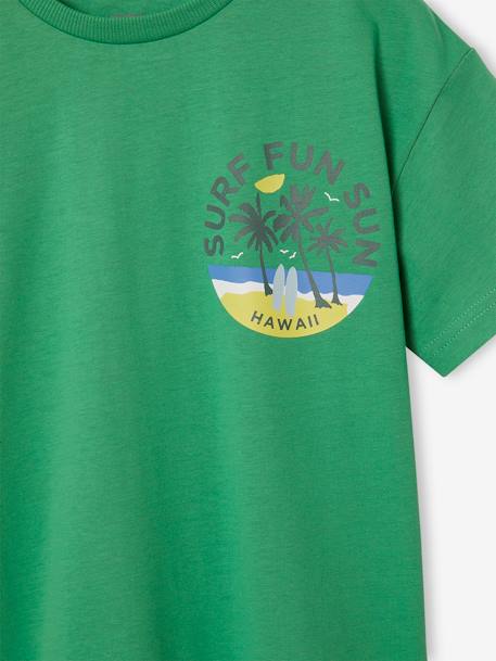 T-Shirt motif poitrine garçon vert+vert sapin - vertbaudet enfant 