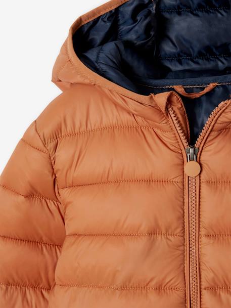 Doudoune garçon légère à capuche bleu+bleu jean+marine+noir+noisette+noix de pécan+rouge+vert émeraude - vertbaudet enfant 