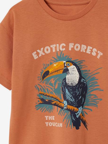 T-shirt garçon motif animalier bleu ardoise+orange - vertbaudet enfant 