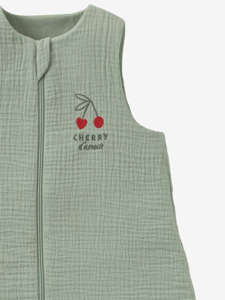 Gigoteuse spécial été ouverture centrale CHERRY vert sauge - vertbaudet enfant 