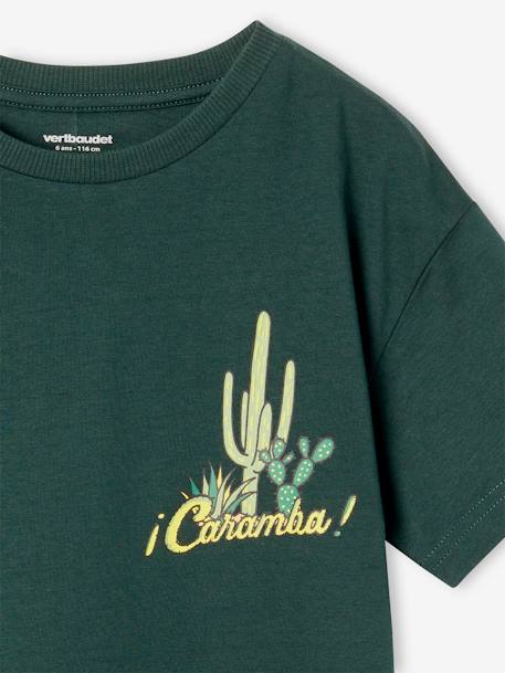 T-Shirt motif poitrine garçon vert+vert sapin - vertbaudet enfant 