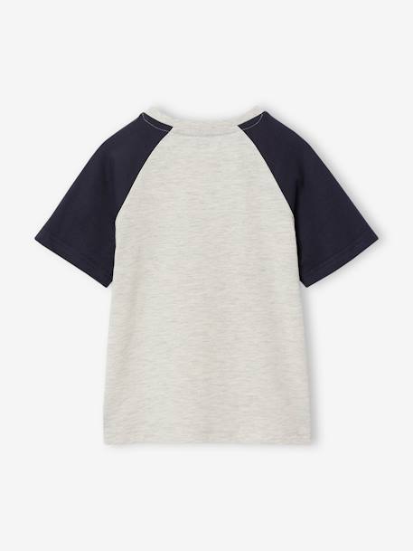 T-shirt sport effet relief garçon blanc chiné - vertbaudet enfant 