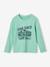 Tee-shirt imprimé garçon manches longues bleu moyen+bleu nuit+écru+vert d'eau - vertbaudet enfant 
