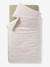 Parure housse de couette et taie d'oreiller bébé CHERRY beige imprimé - vertbaudet enfant 