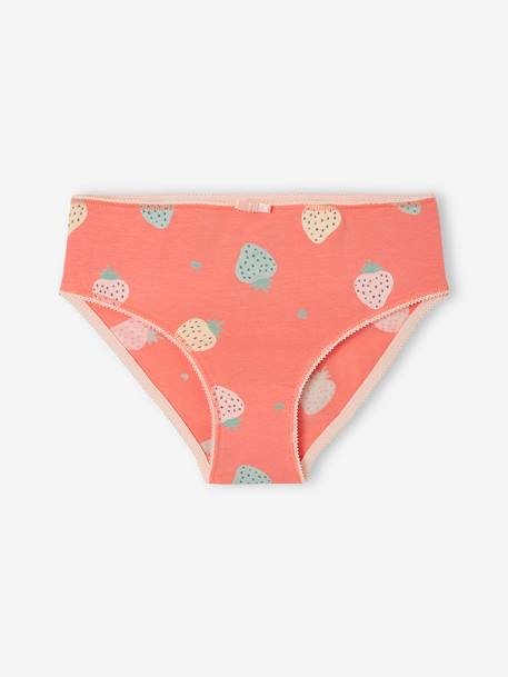 Set van 5 meisjesonderbroeken met print turquoiseblauw - vertbaudet enfant 