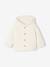 Fleece gewatteerd vestje met capuchon voor pasgeborene ecru - vertbaudet enfant 