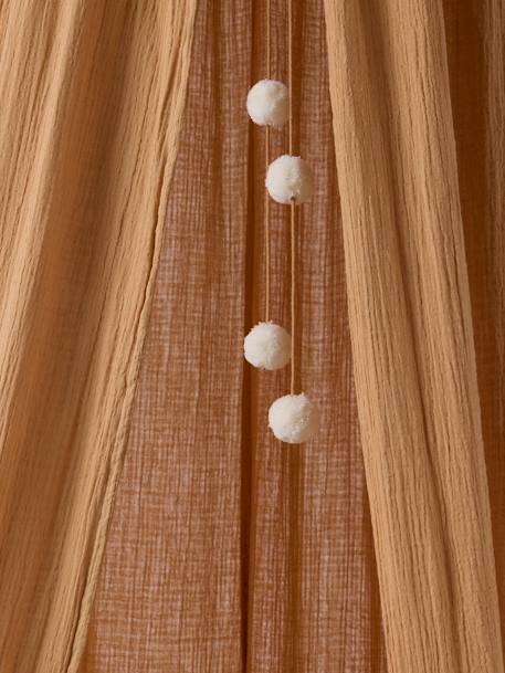 Katoengaas bedframe EAU DE ROSE beige poudré+kaneel+roze+saliegroen - vertbaudet enfant 