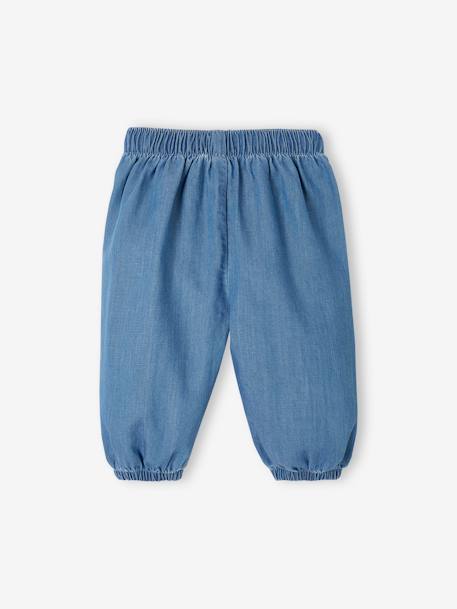 Pantalon bébé en denim léger stone - vertbaudet enfant 