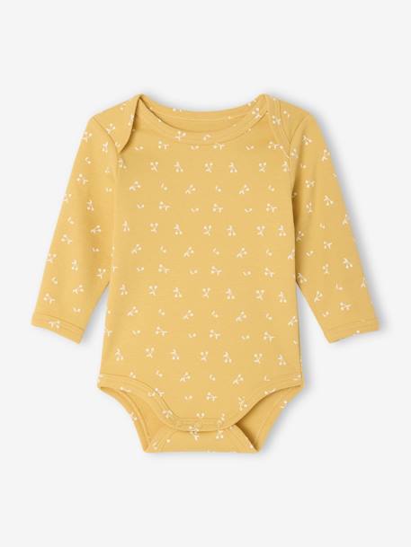 Lot de 3 bodies manches longues à cerises rose pâle - vertbaudet enfant 