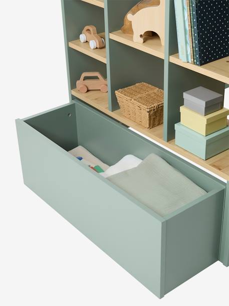 Lit mezzanine enfant avec rangement Playful vert - vertbaudet enfant 